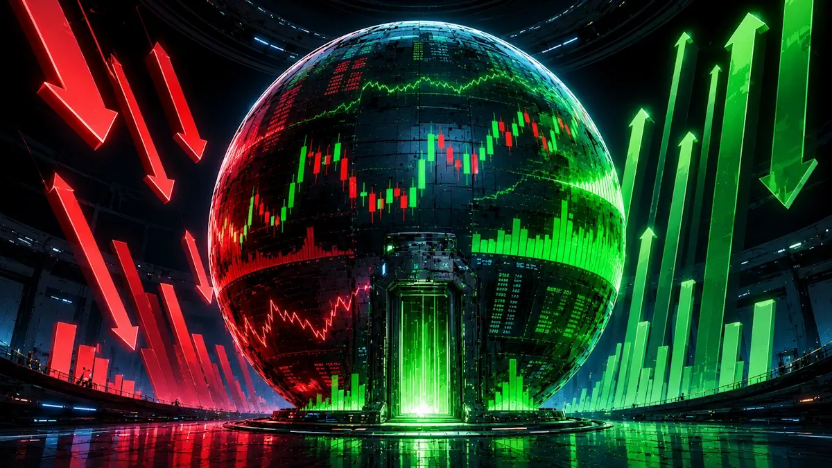 Futuristic Financial Data Chamber